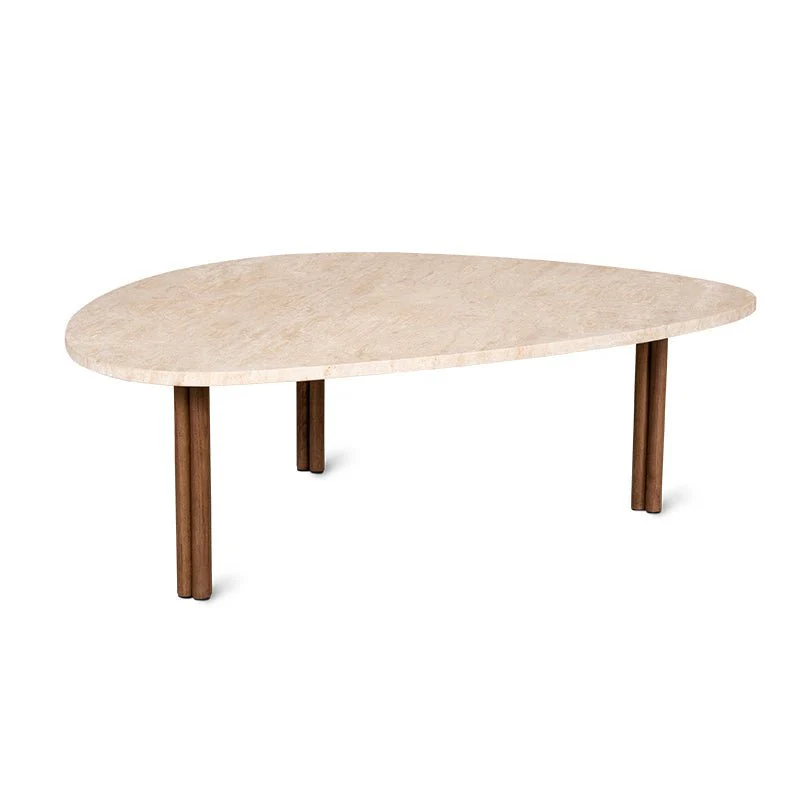 Better Together Coffee Table, Travertine/Stained Walnut - Image 8