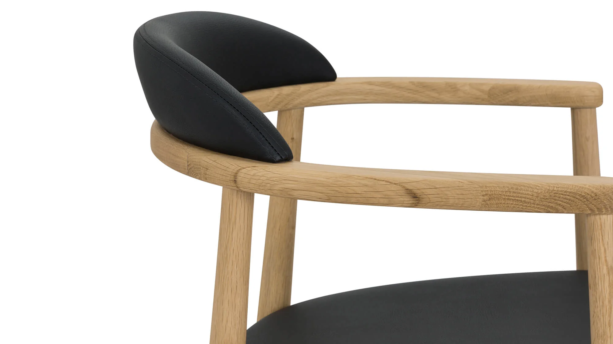 Count On Me Dining Chair, Oak, Black Seat - Image 8