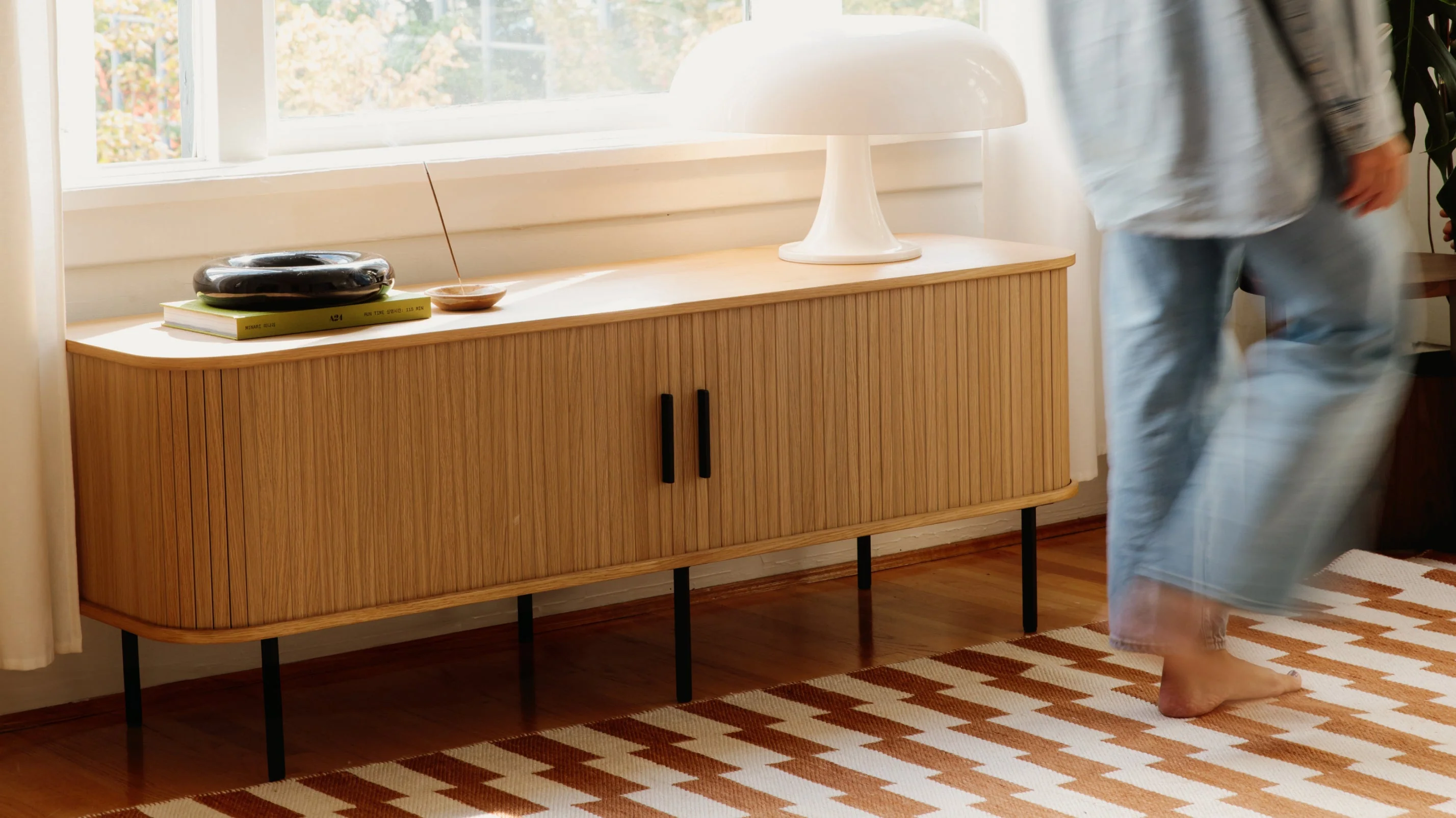 Easy Edge Media Unit, White Oak - Image 11