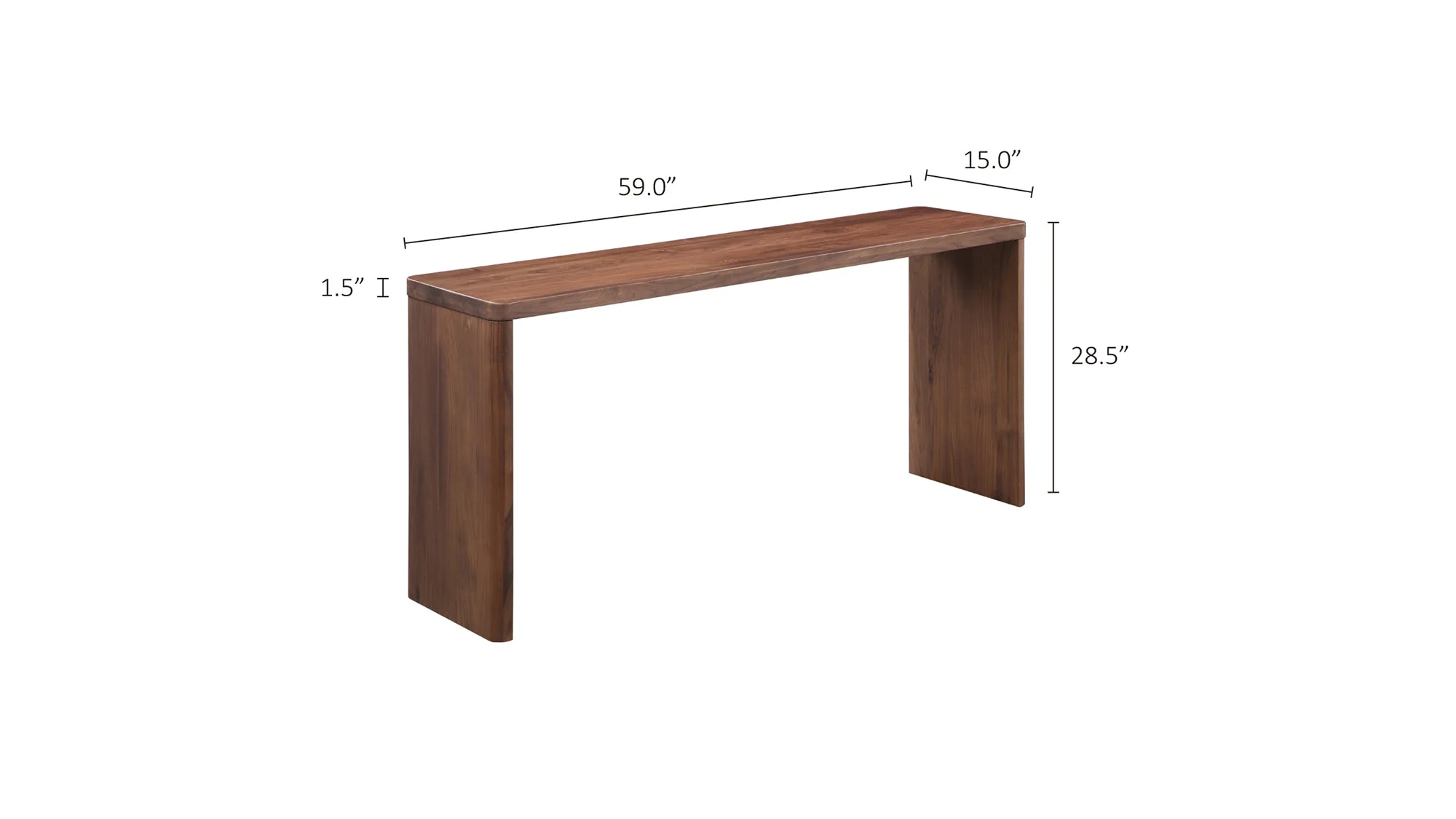 Form Console, Large, American Walnut - Image 9