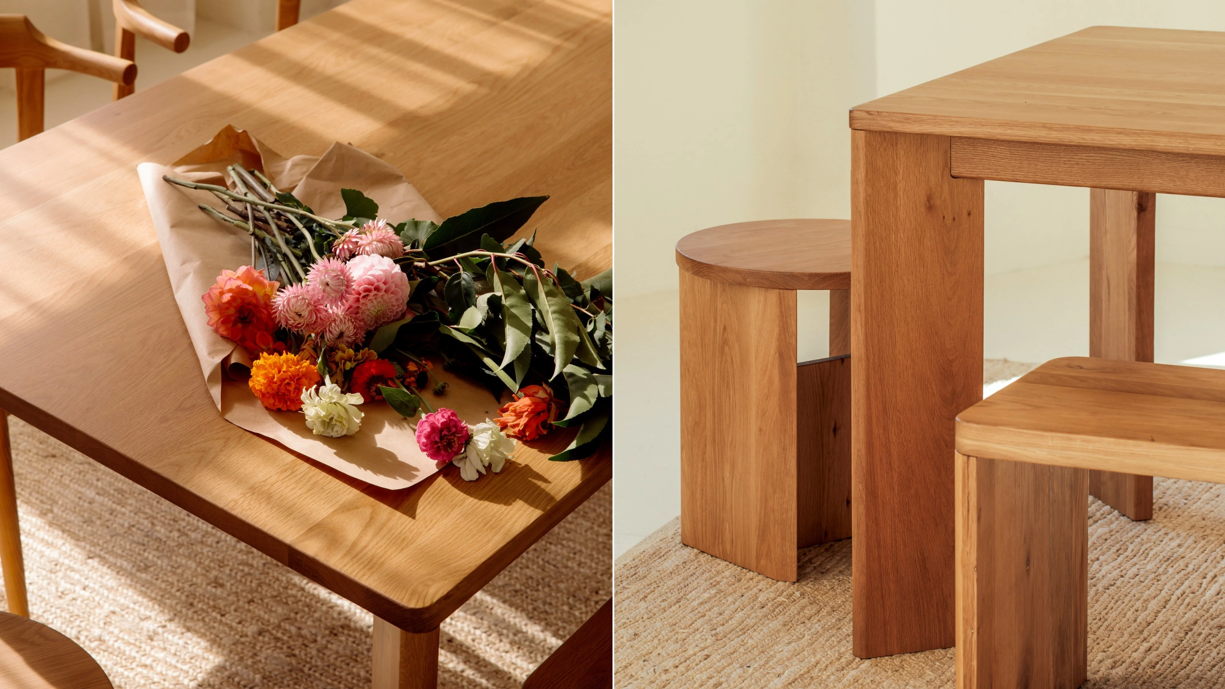 Frame Dining Table, Seats 8-10 People, Oak - Image 3