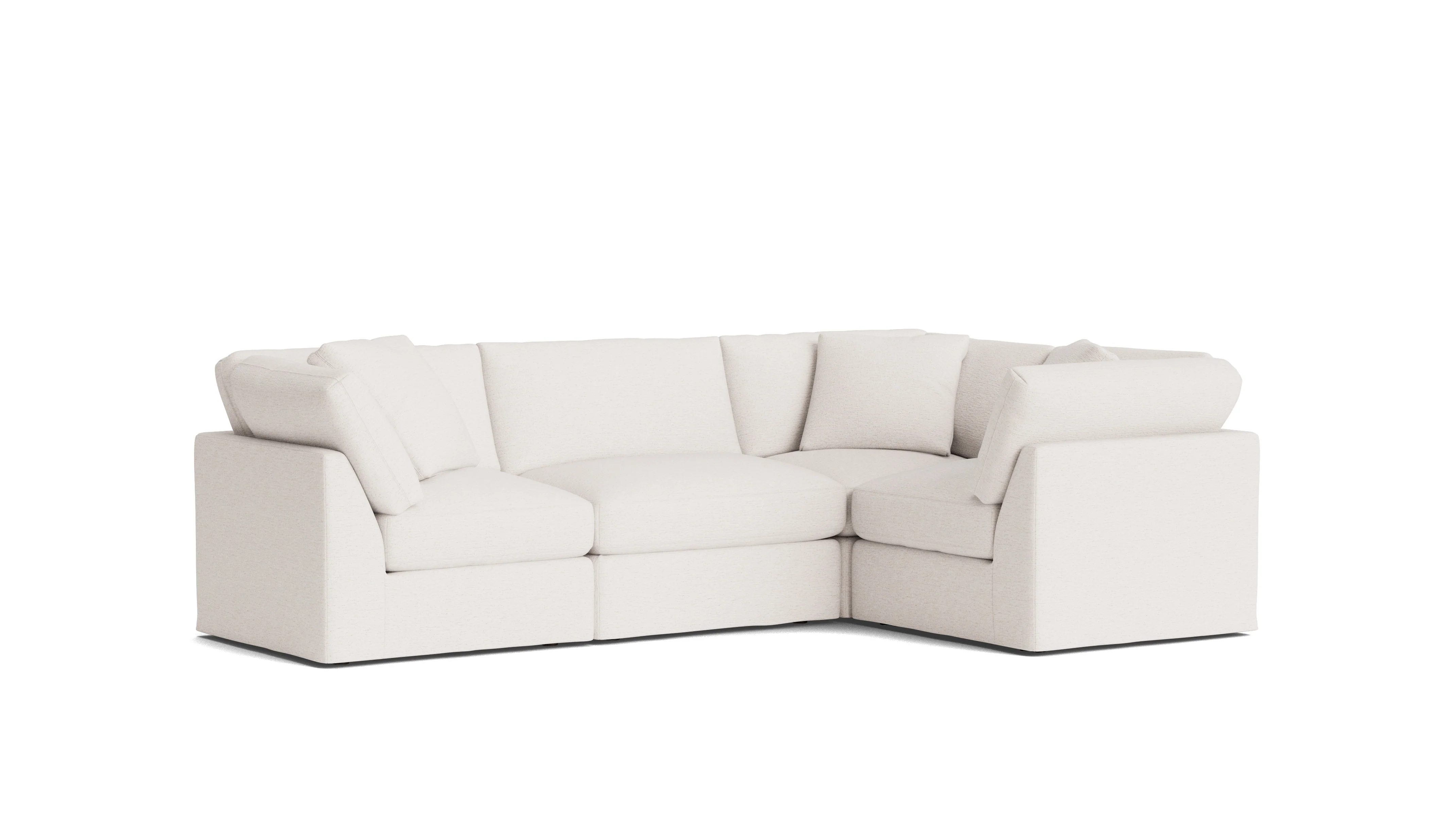 Get Together™ 4-Piece Modular Sectional Closed, Standard, Nomad Snow - Image 3