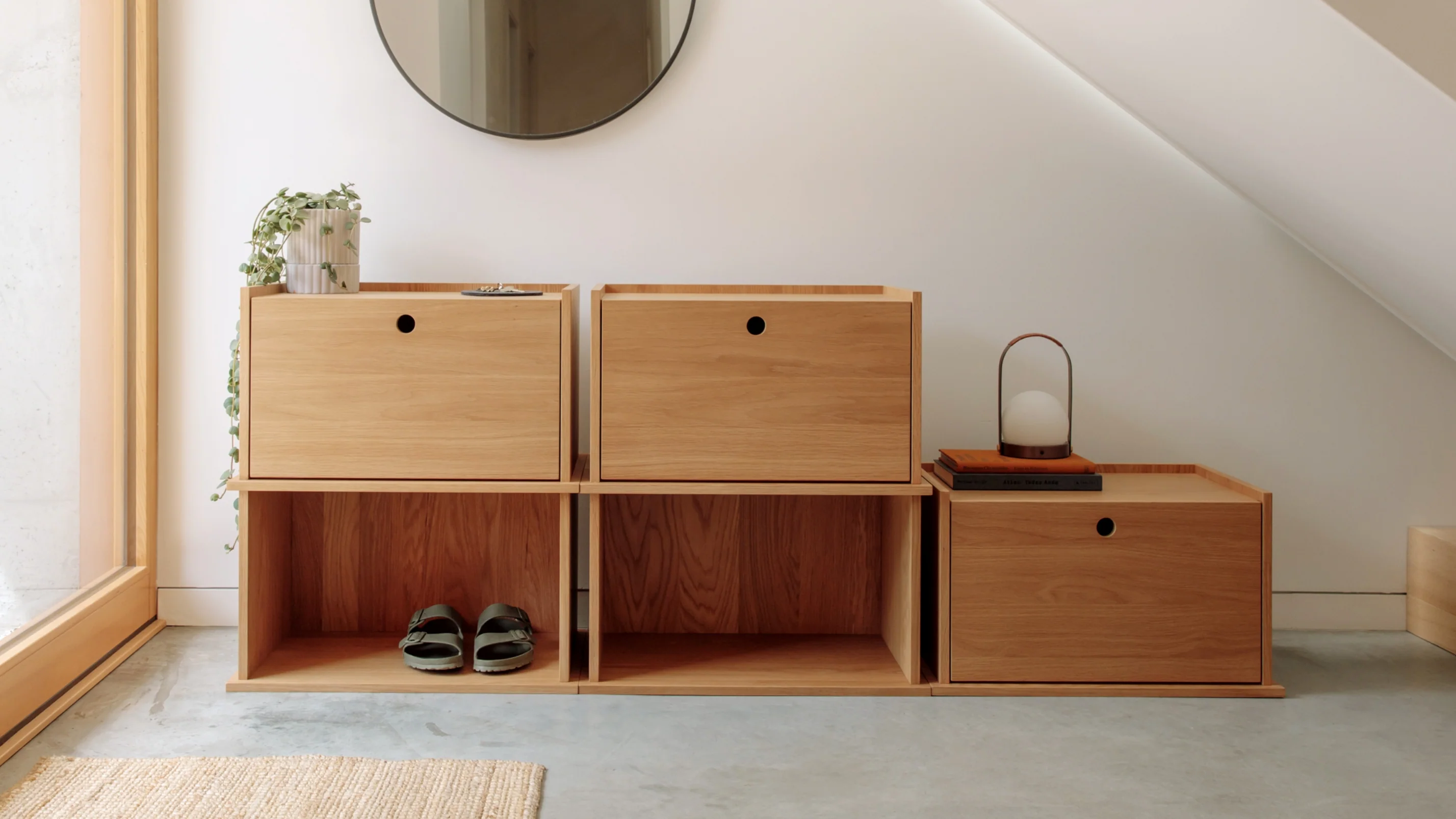 Keep Stacking Storage System 6-Piece, Open and Closed, White Oak - Image 10