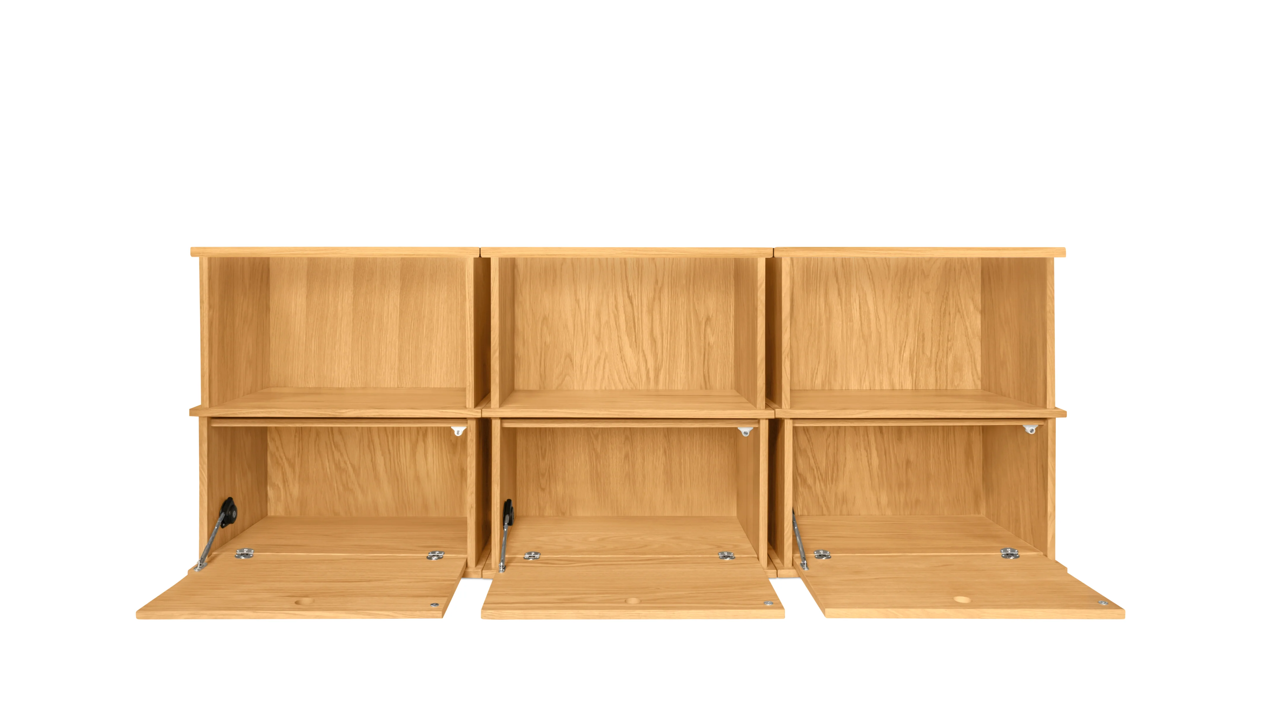 Keep Stacking Storage System 6-Piece, Open and Closed, White Oak - Image 3