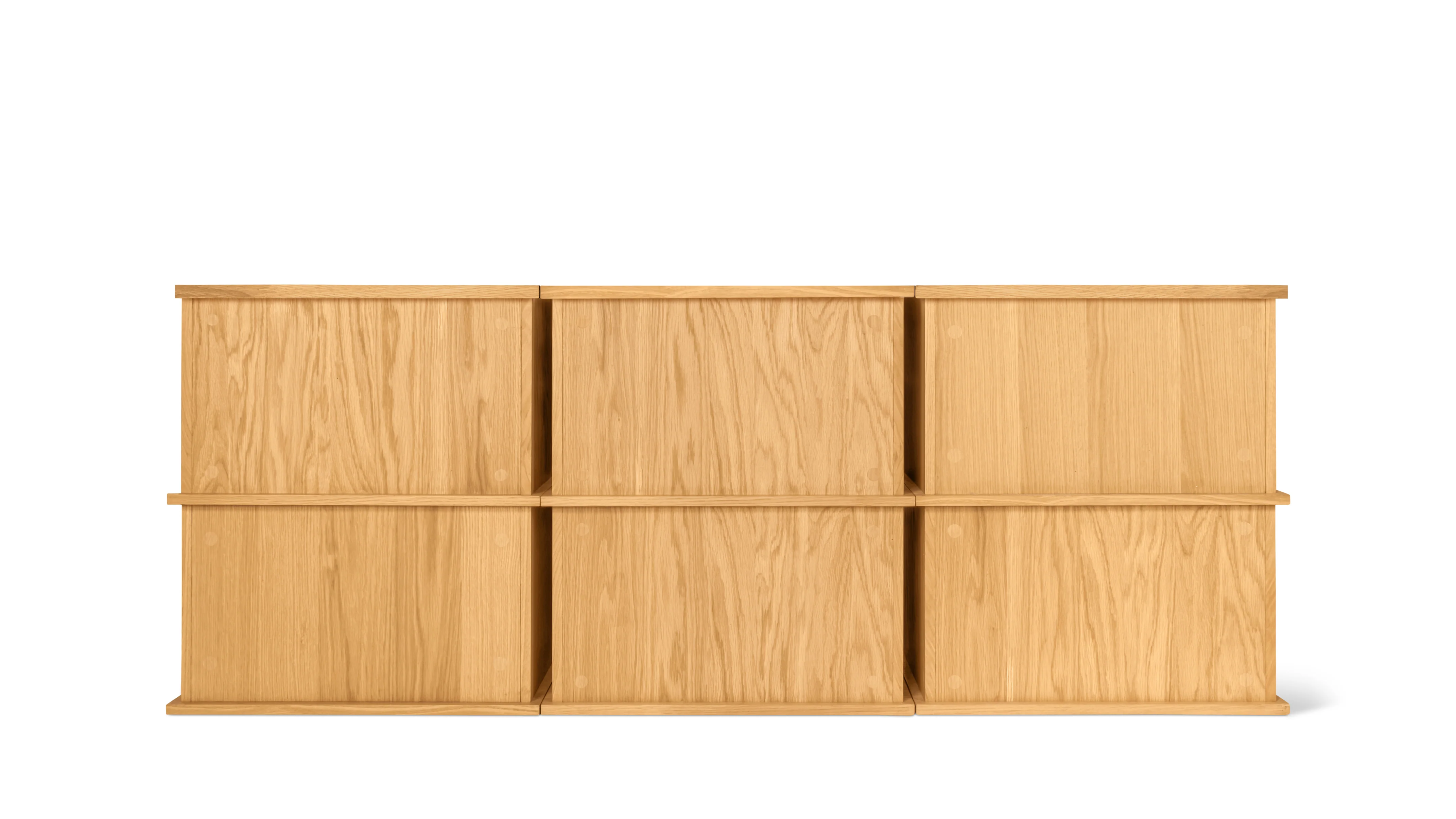 Keep Stacking Storage System 6-Piece, Open and Closed, White Oak - Image 6