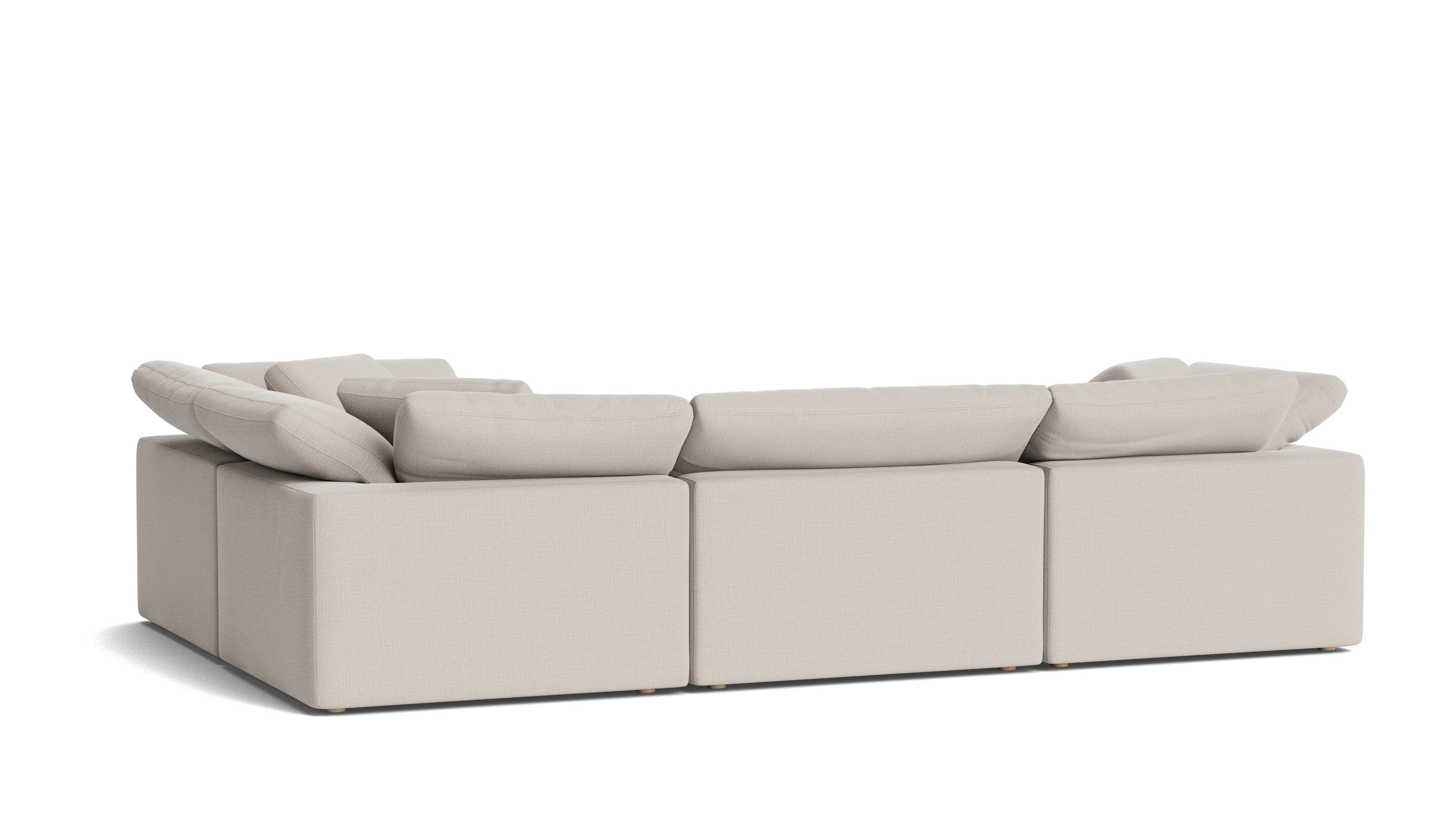 Movie Night™ 4-Piece Modular Sectional Closed, Large, Clay - Image 5