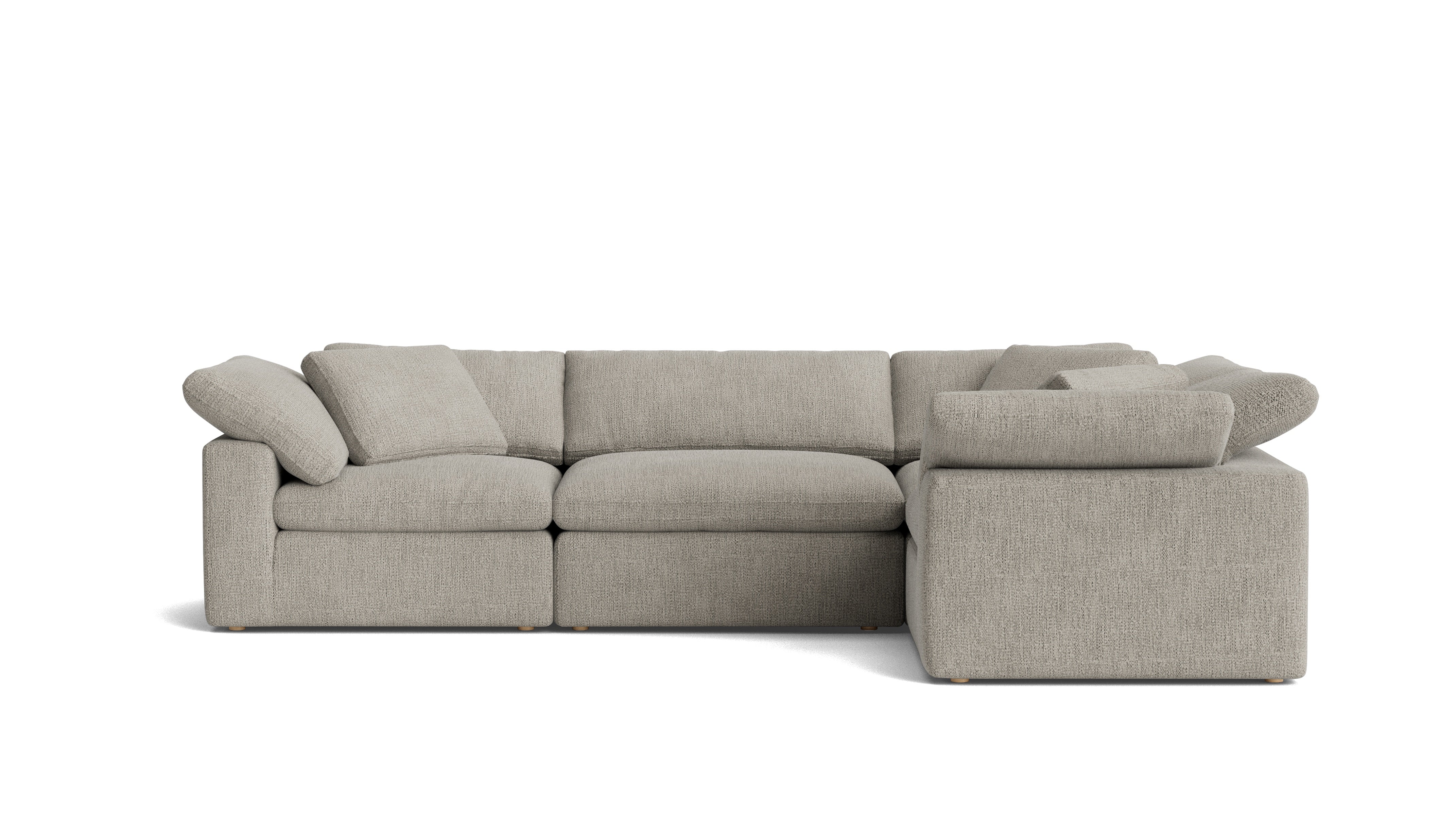 Movie Night™ 4-Piece Modular Sectional Closed, Large, Oatmeal - Image 2