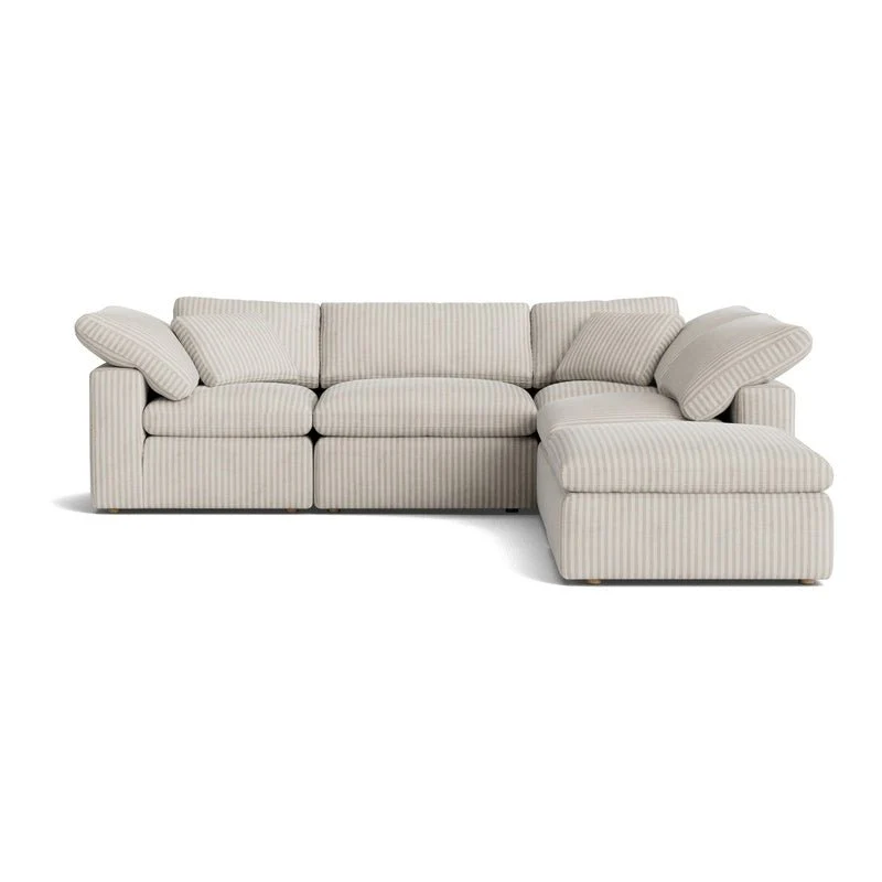 Movie Night™ 5-Piece Modular Sectional, Standard, Newport Stripe