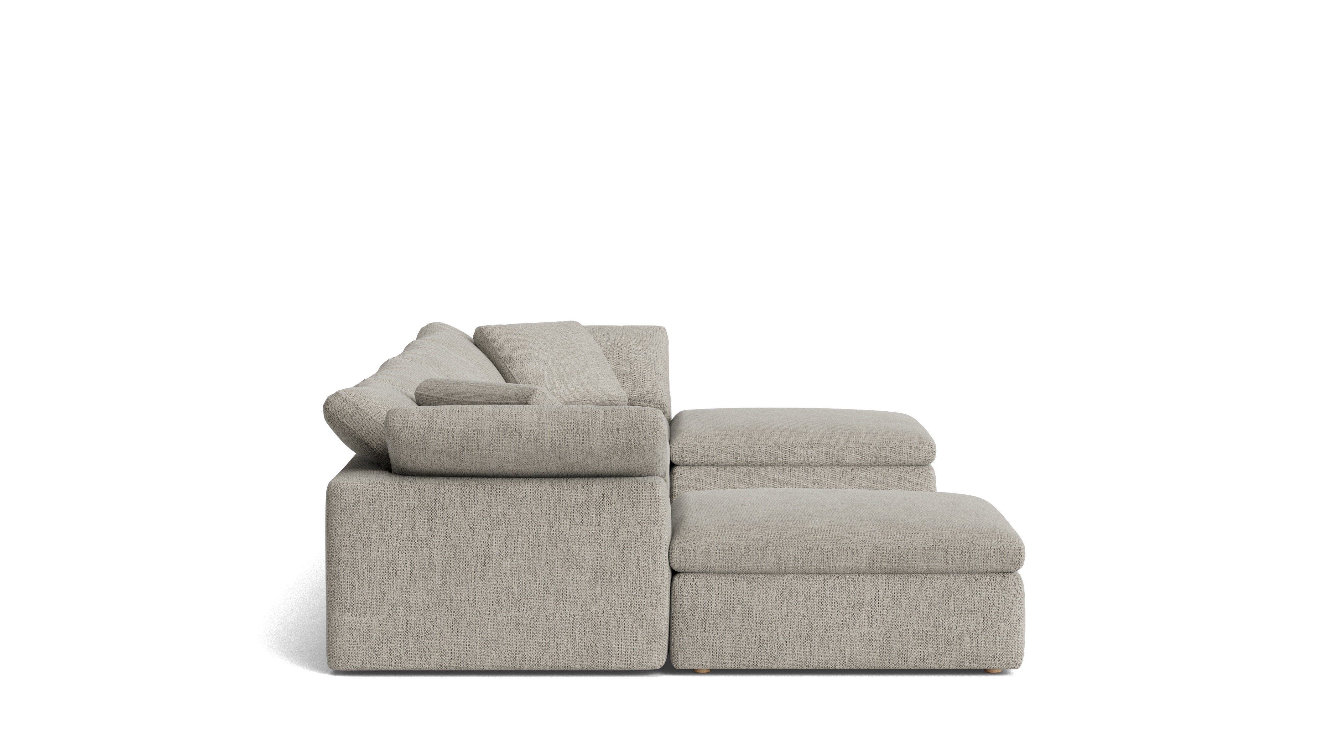 Movie Night™ 6-Piece Modular U-Shaped Sectional, Large, Oatmeal - Image 4
