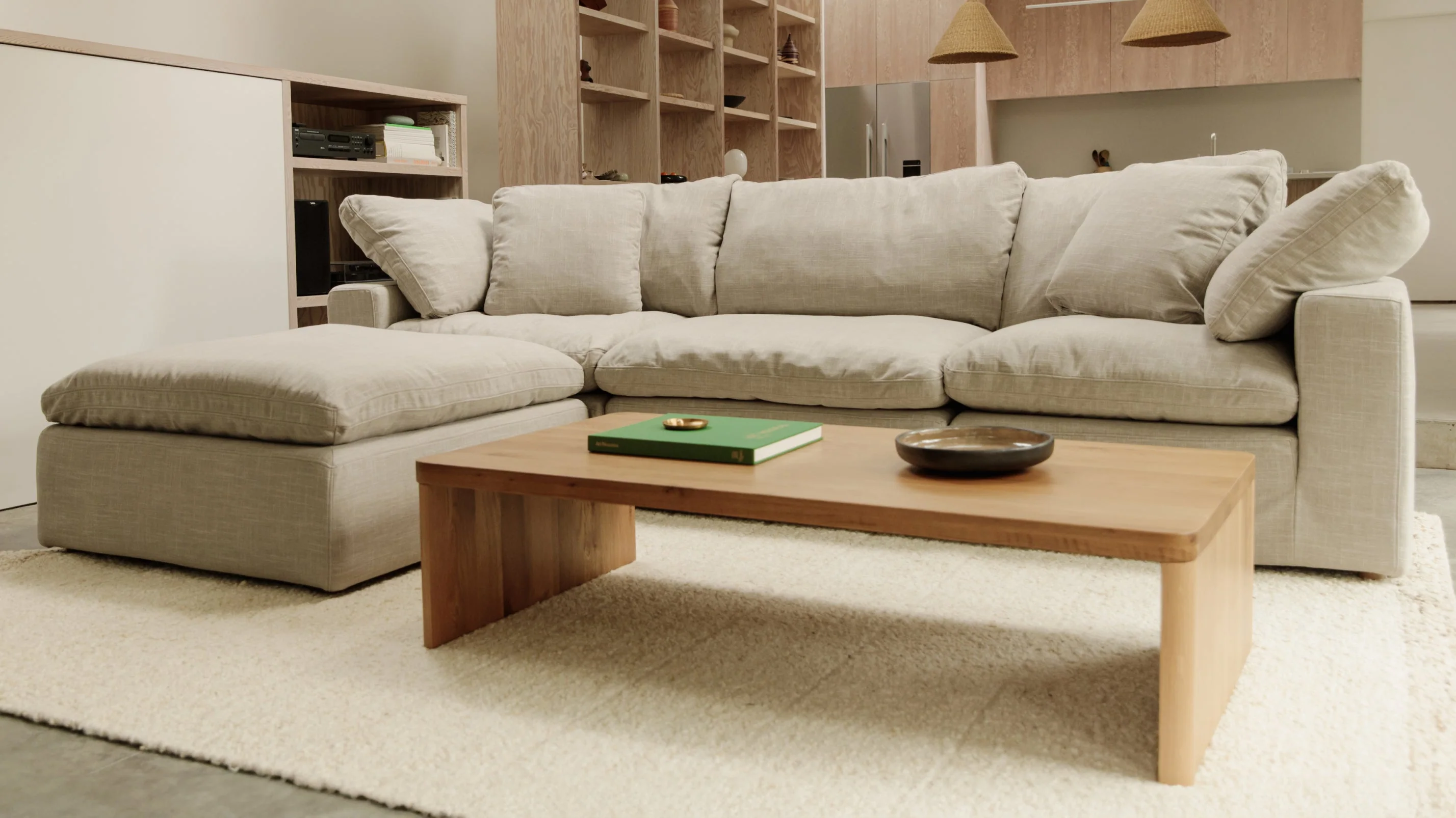 Movie Night™ 4-Piece Modular Sectional, Large, Light Pebble - Image 7