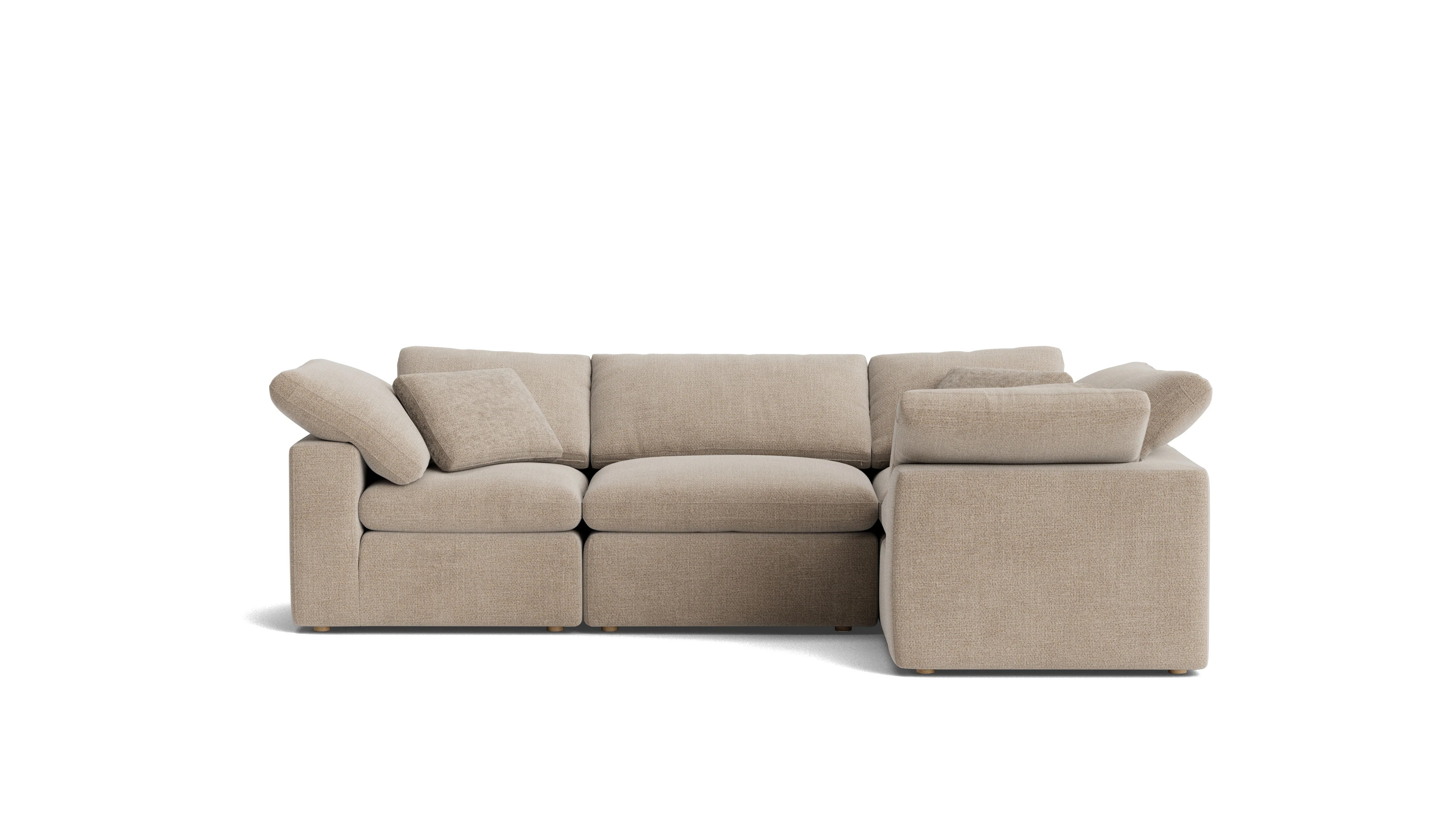 Movie Night™ 4-Piece Modular Sectional Closed, Standard, Champagne - Image 2