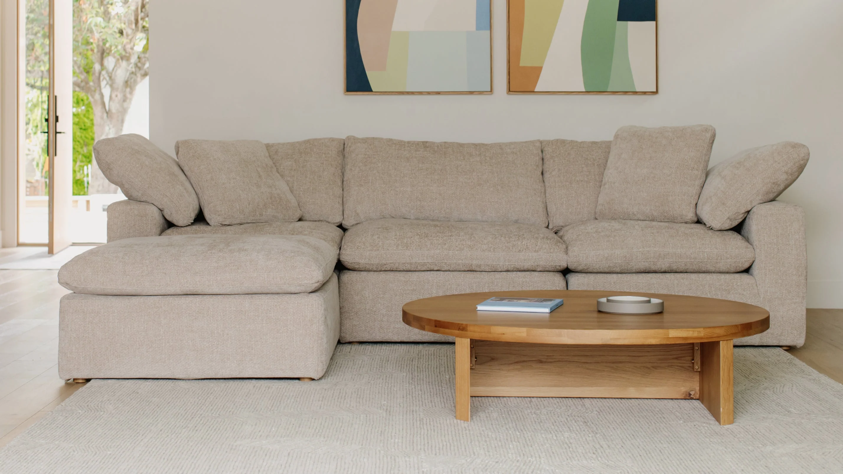 Movie Night™ 4-Piece Modular Sectional Closed, Standard, Champagne - Image 6