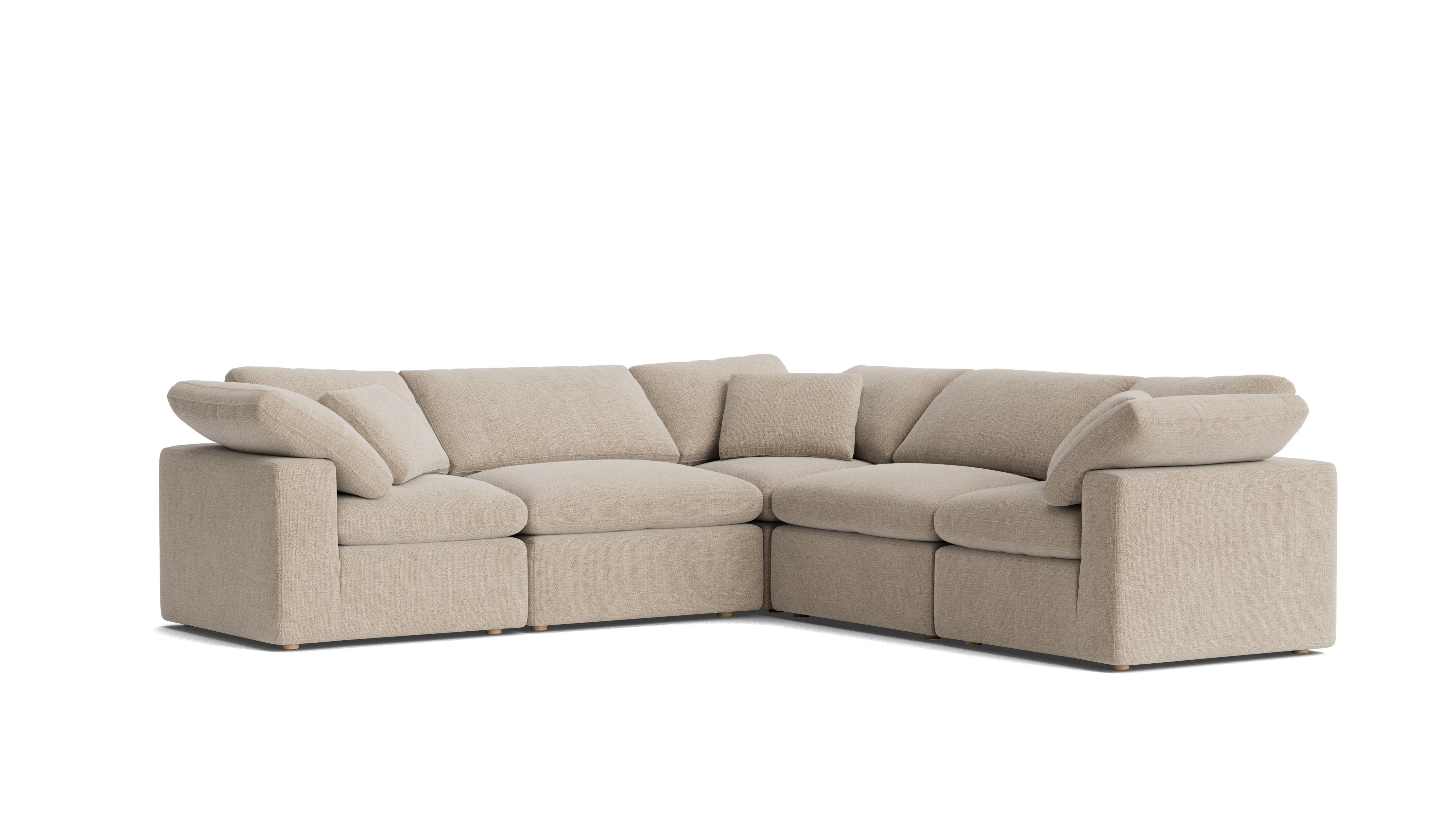 Movie Night™ 5-Piece Modular Sectional Closed, Standard, Champagne - Image 3