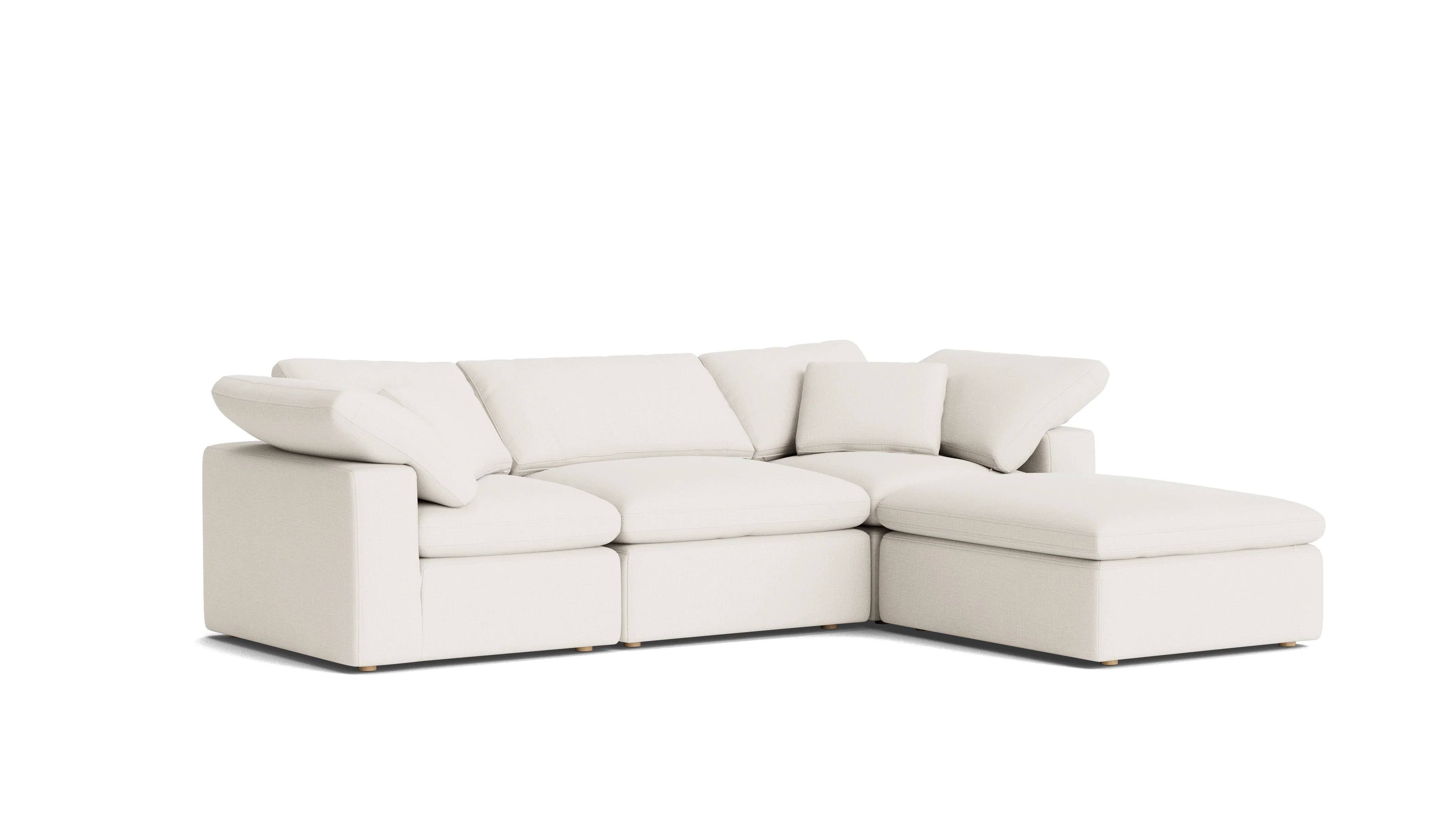 Movie Night™ 4-Piece Modular Sectional, Standard, Cream Linen - Image 3