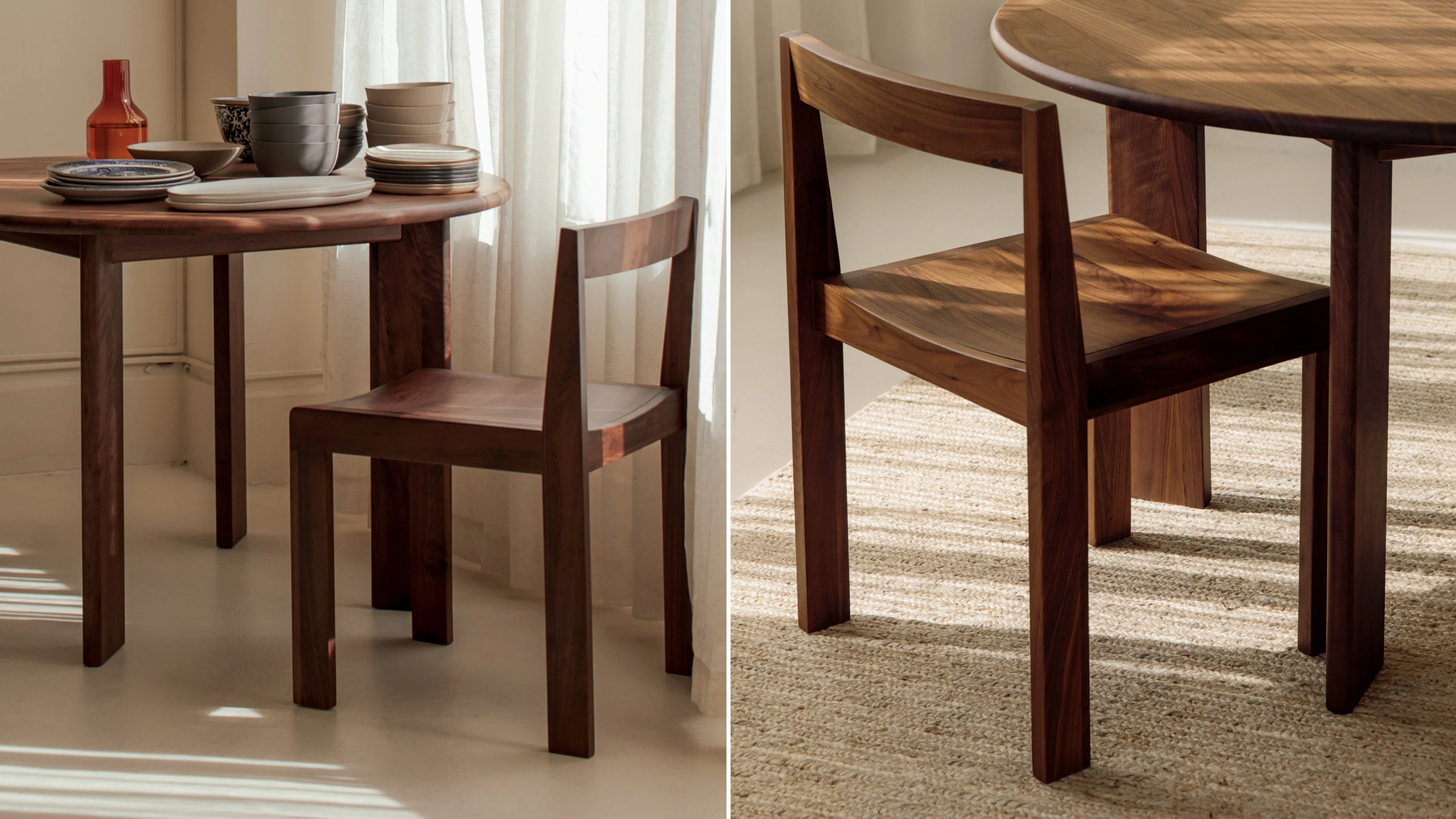Plane Dining Chair (Set of Two), American Walnut - Image 3