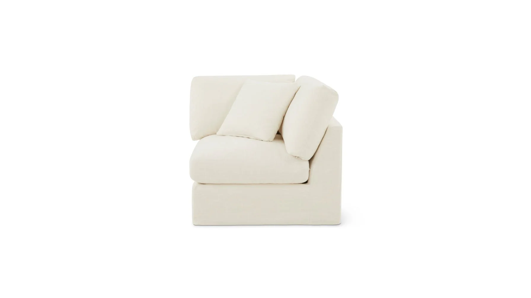 Slipcover - Get Together™ Corner Chair, Standard, Cream Linen (Left Or Right) - Image 3