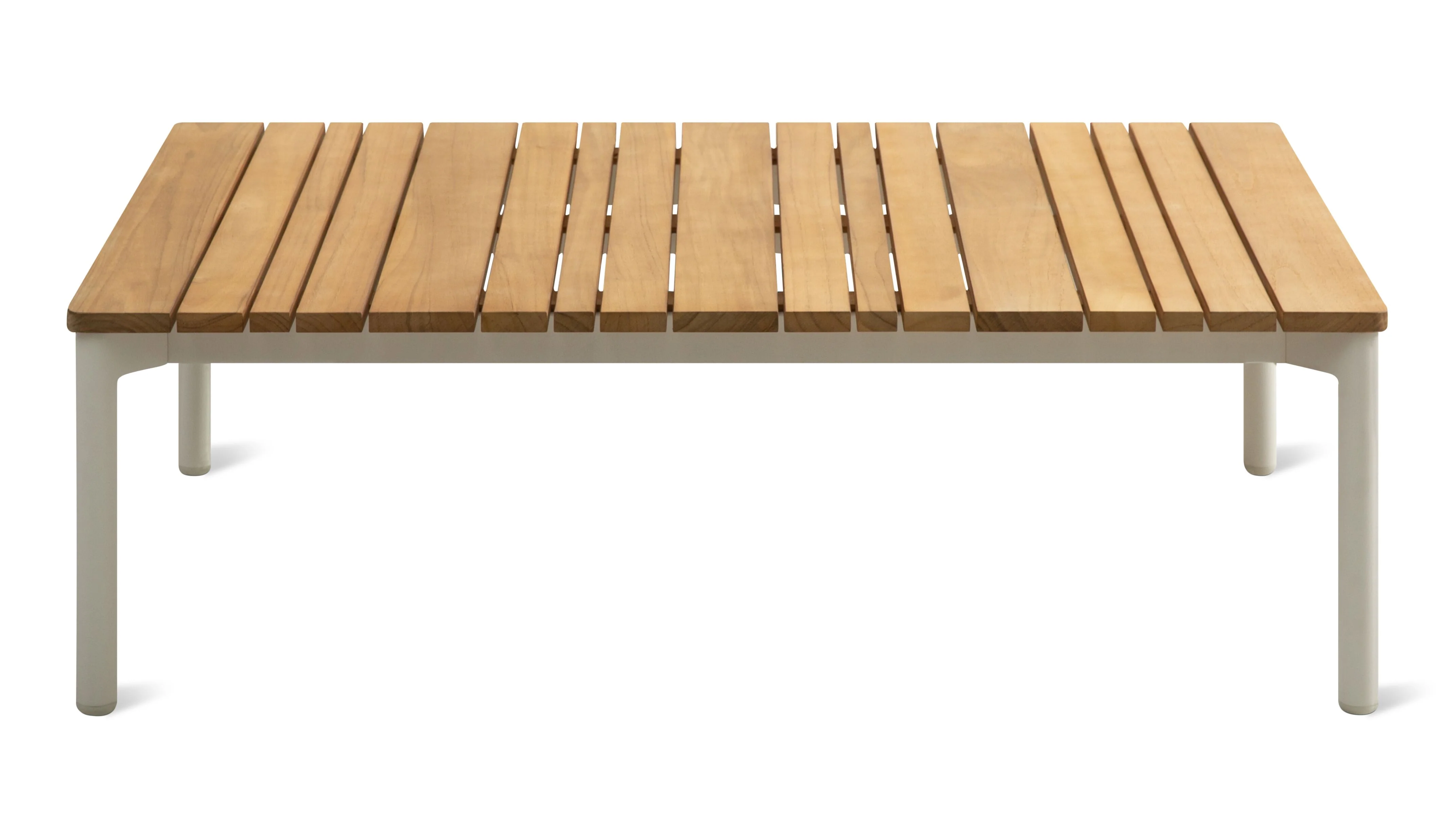 Sweet Escape Outdoor Coffee Table, Ivory/Teak - Image 4