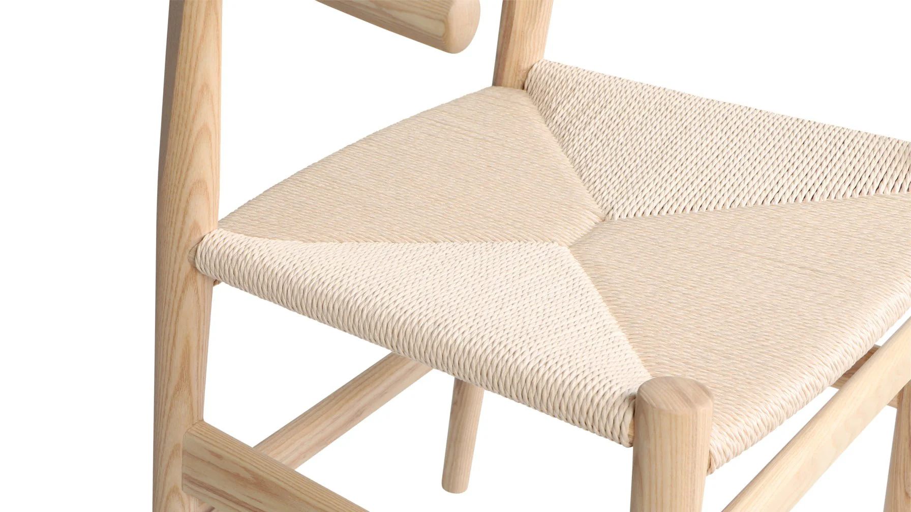 Tuck In Dining Chair, Natural Papercord Seat, Ash - Image 11