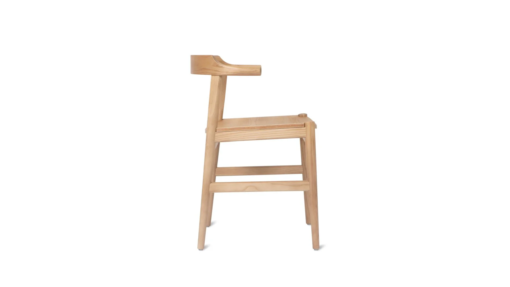 Tuck In Dining Chair, Wood Seat, Stained Oak - Image 6