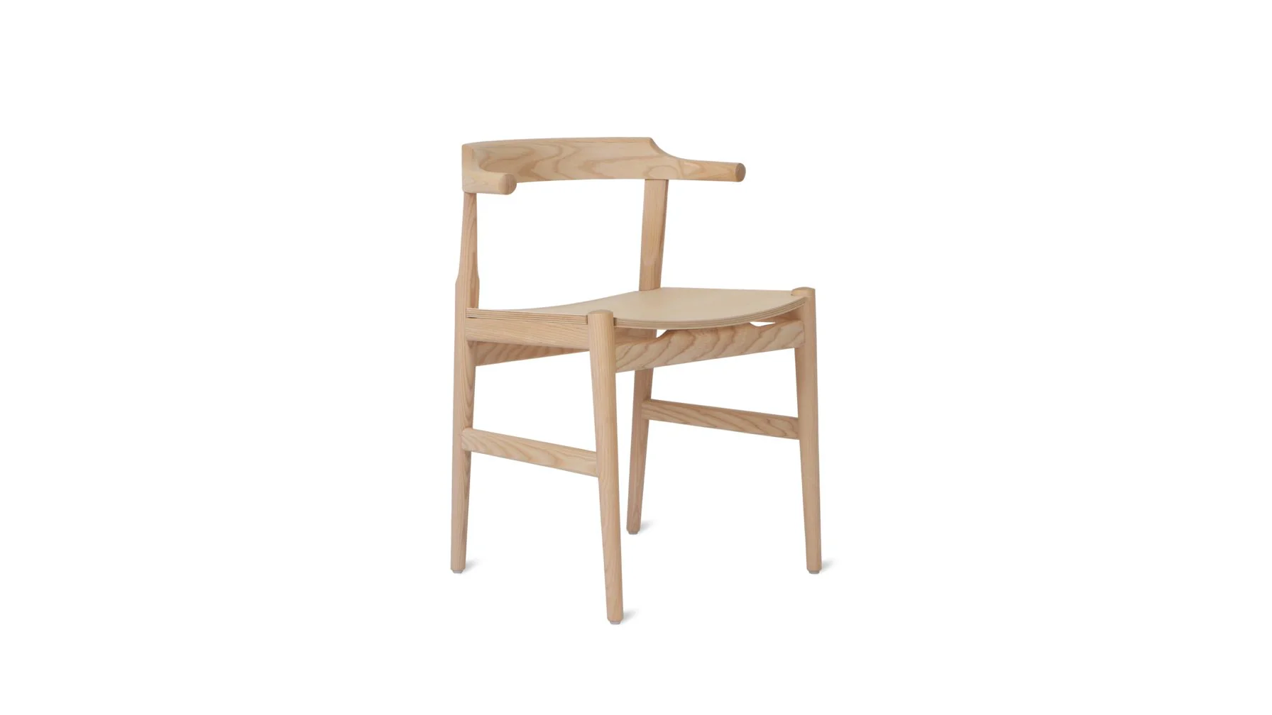 Tuck In Dining Chair, Wood Seat, Ash - Image 4